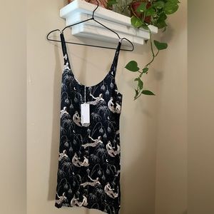 NWT Reformation Puglia Dress — (Black) Champagne Wishes (Size 4)